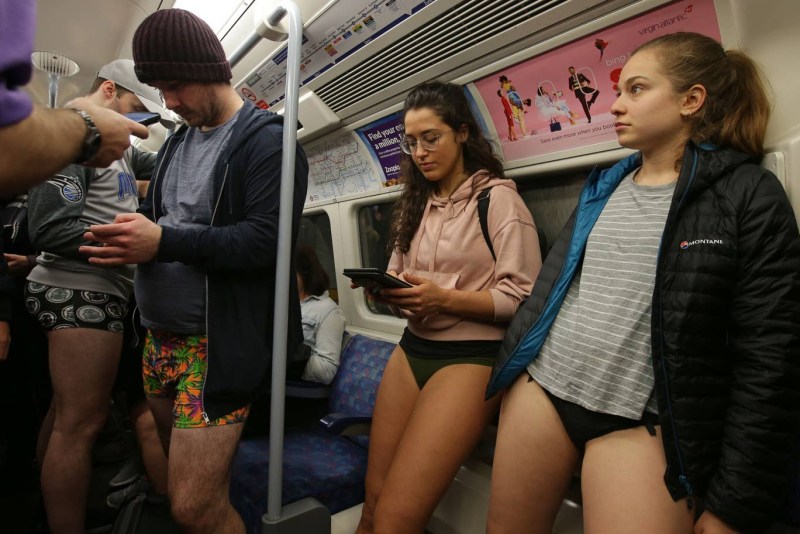 Stockings in public transport