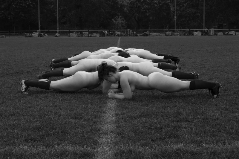 Players from Sheffield Hallam University Totally Naked