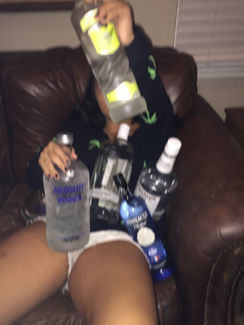 Vodka and drunken naked girls