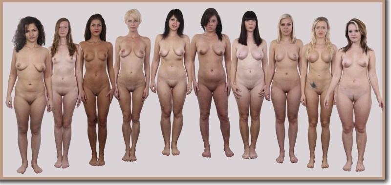 Different figures of naked women