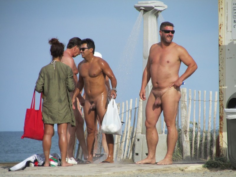 Mature naked men on the beach