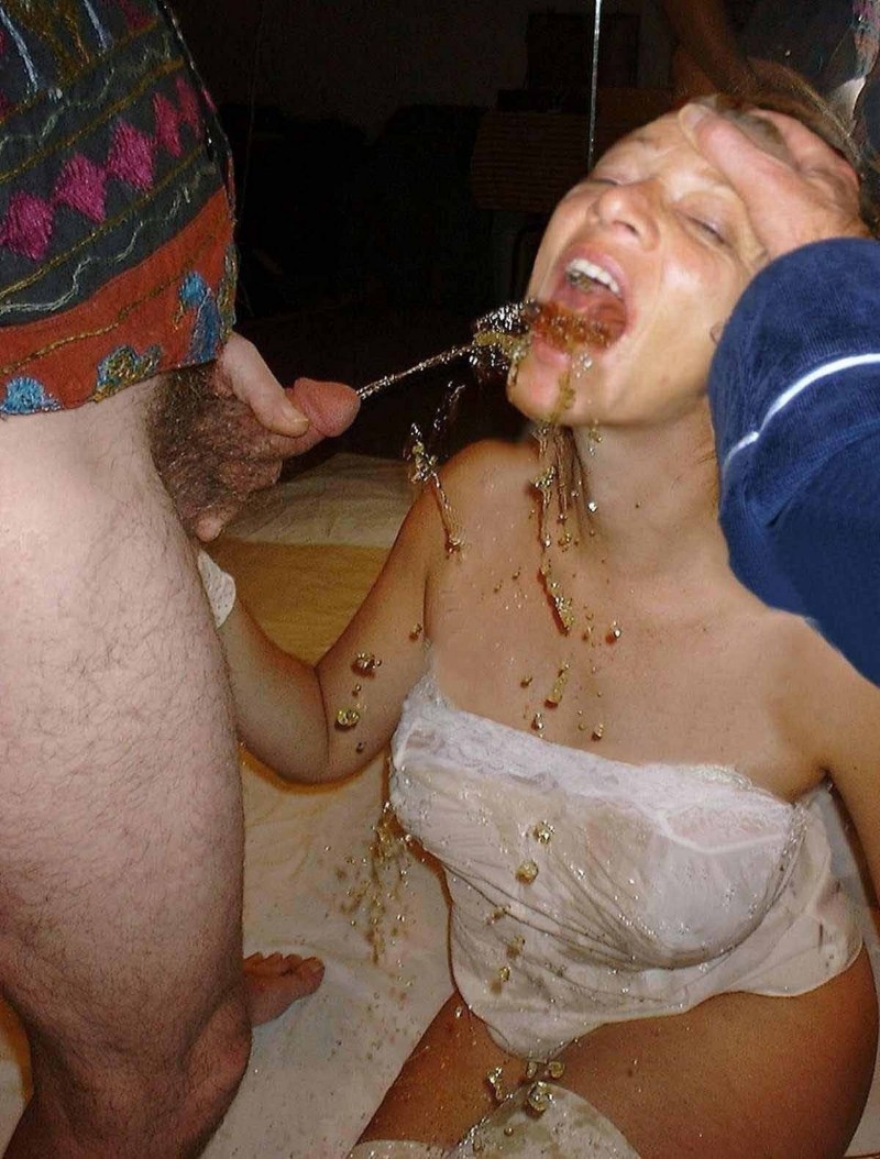 Naked women hide in their mouths