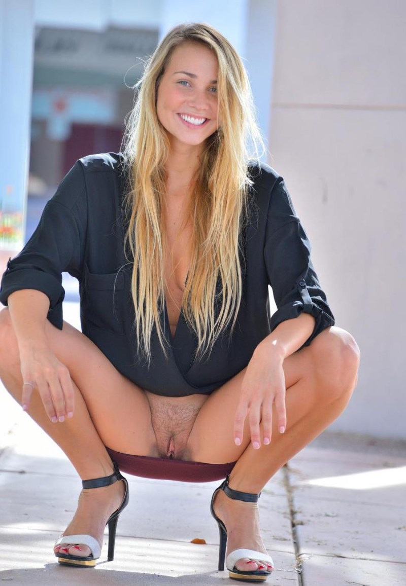 Megan Rhine without panties