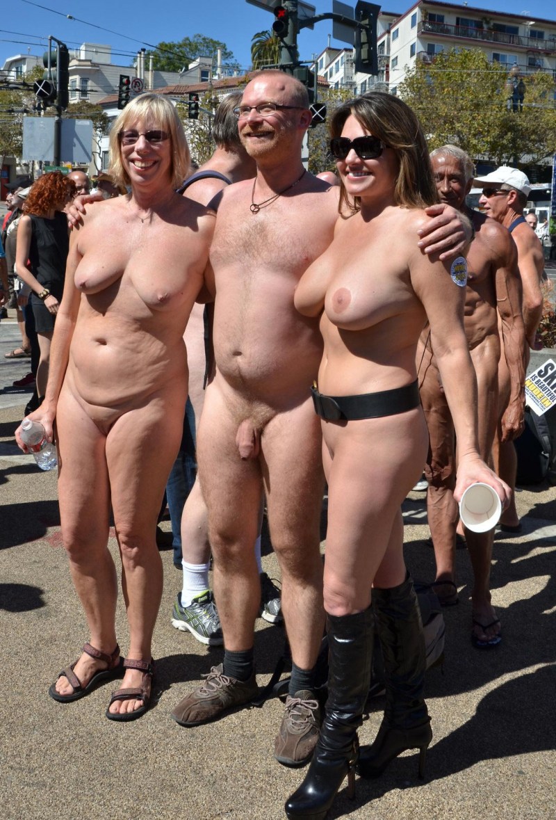 Naked old women on the beach