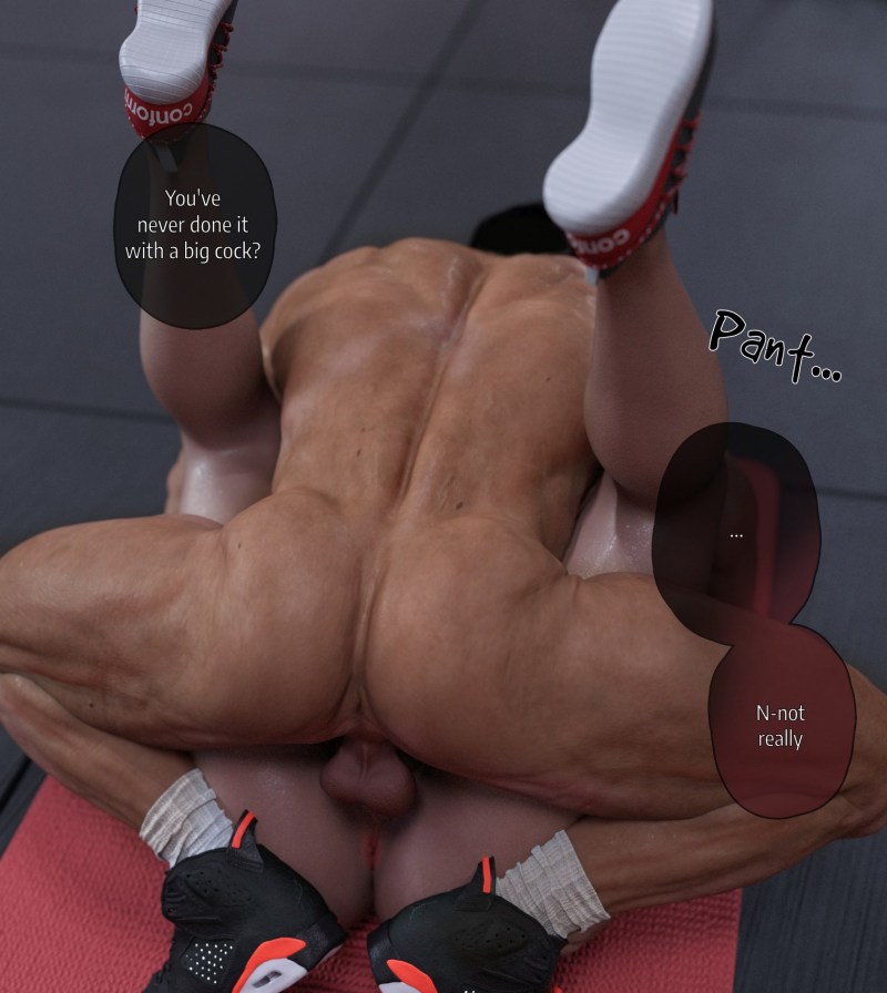 Naked women in the gym