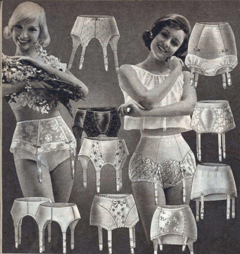 Women's belts for stockings retro