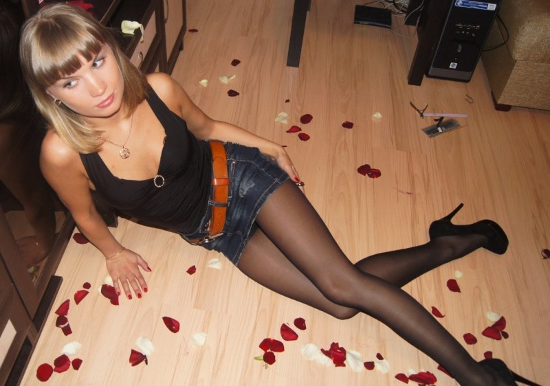 Girls from social networks in stockings