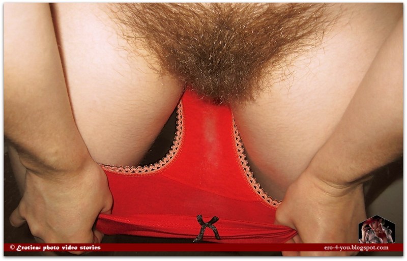 Hairy pussy in panties