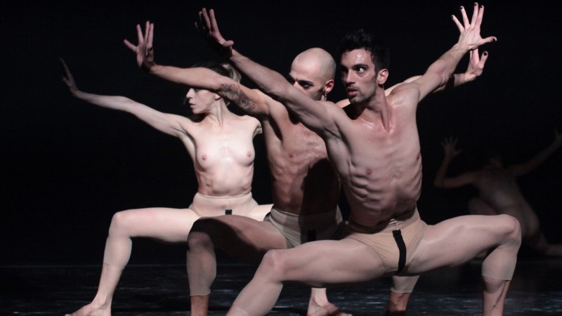 Naked girls at a party