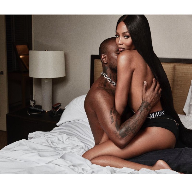 Naomi Campbell in his youth naked