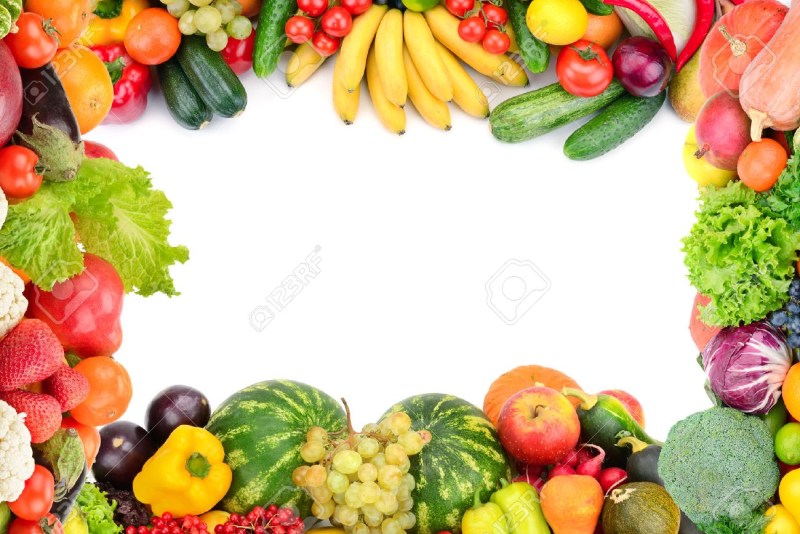 Frame vegetables and fruits