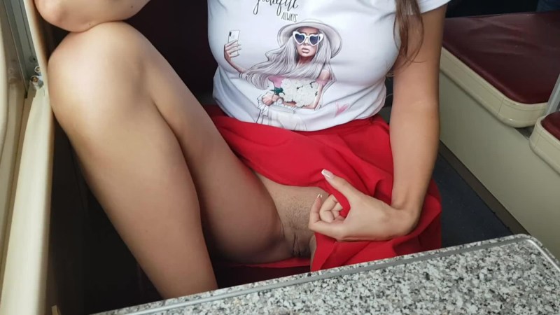 Girls without panties in the subway