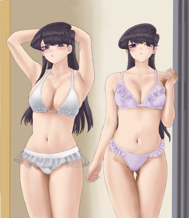 Komi San in a swimsuit