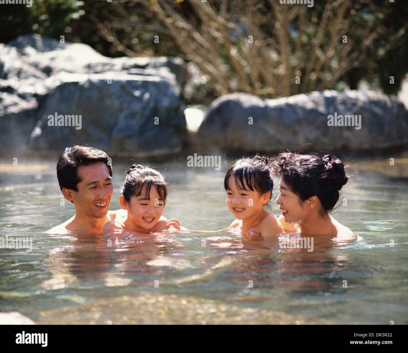Girl swimming in the small river