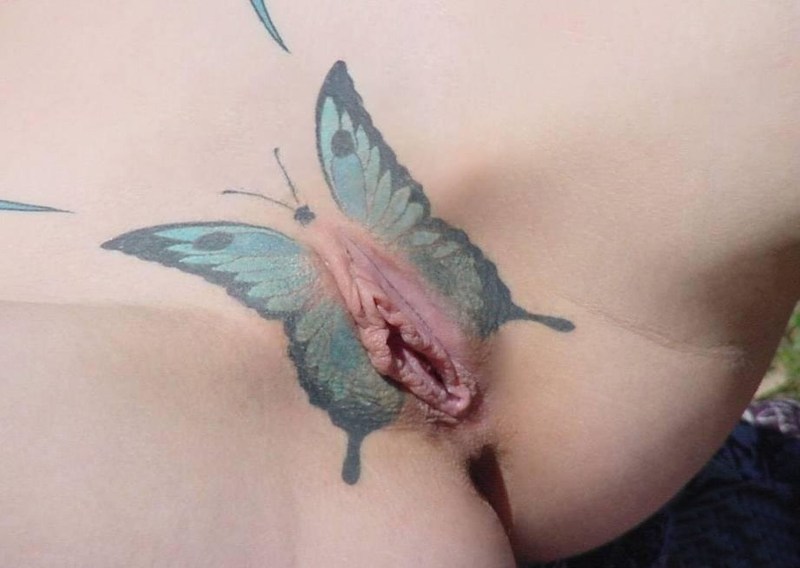 Painted vagina