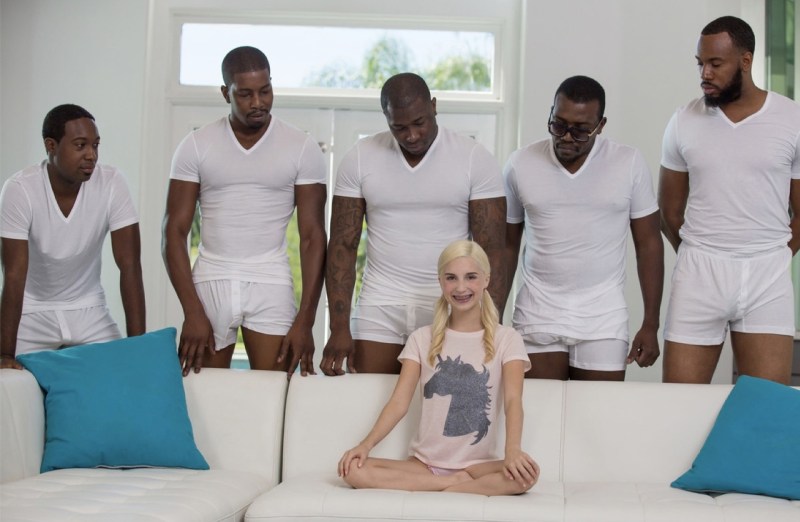 A lot of chicks and one guy