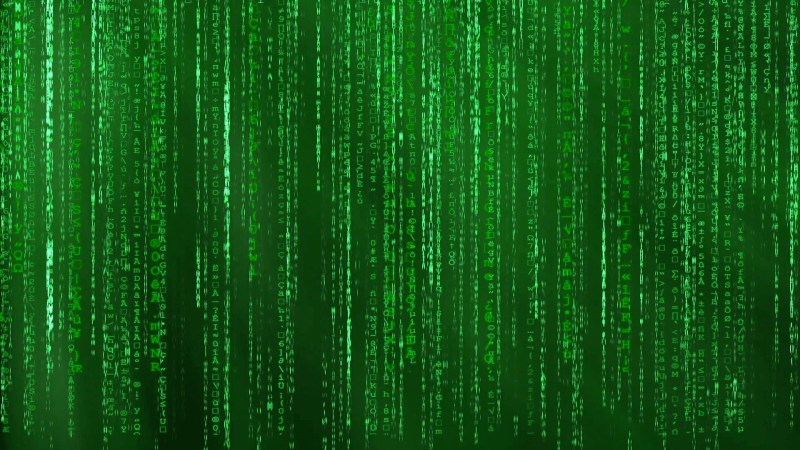 Green background from the matrix