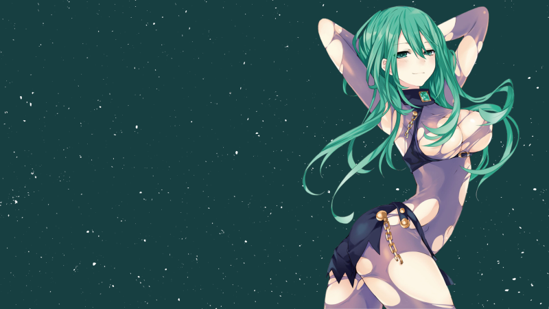 Green anime wallpaper
