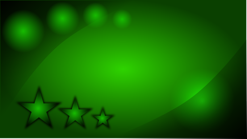 Green background with stars