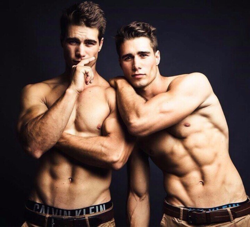 Two guys photo shoots