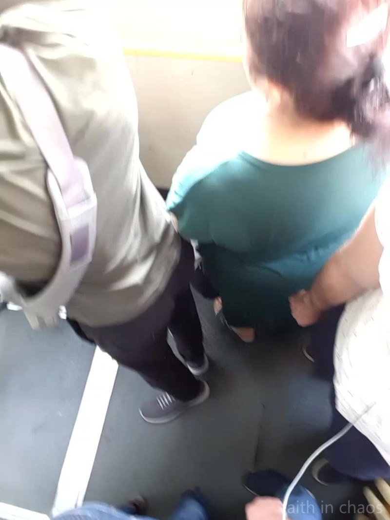 Encoxada with my dick Girl Ass on Bus and Cum Com