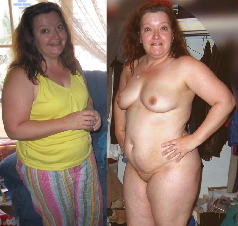 Dressed striped anal milf