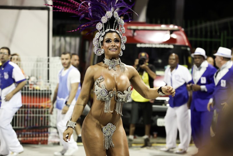 Brazilians on the carnival in Rio de Janeiro