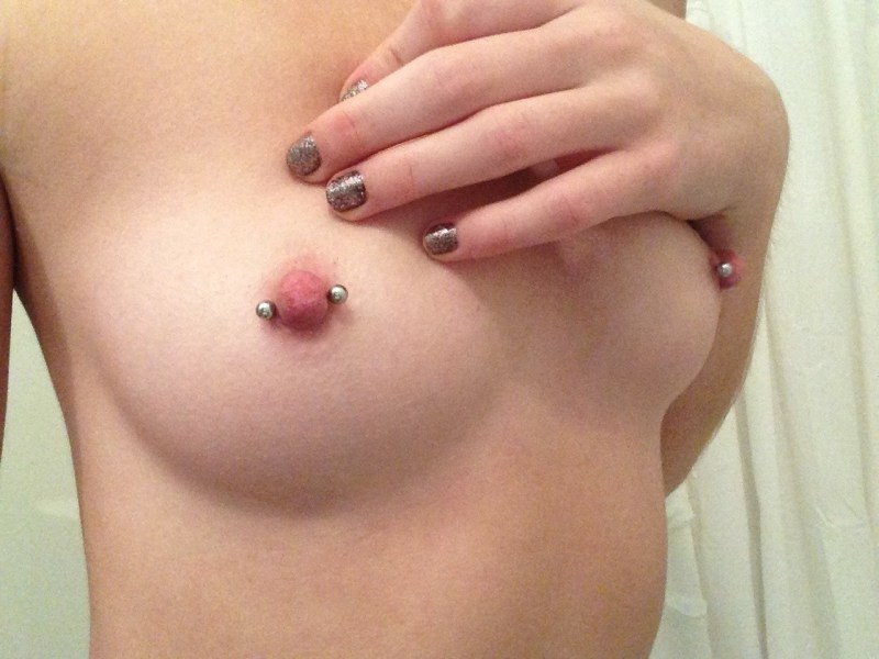 Pierced nipples in girls