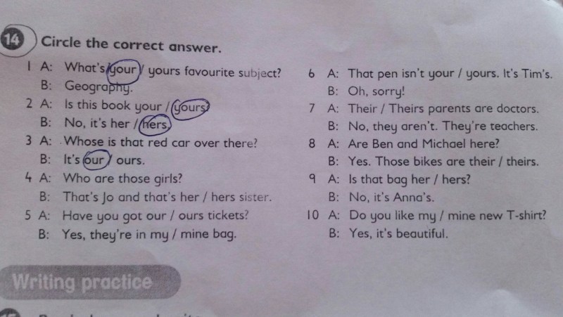 Correct the Mistakes in the Following Sentences