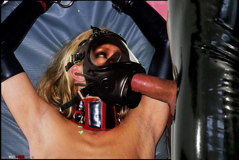 Girls in BDSM gas masks