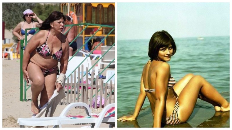 Nonna Grishaeva in a swimsuit