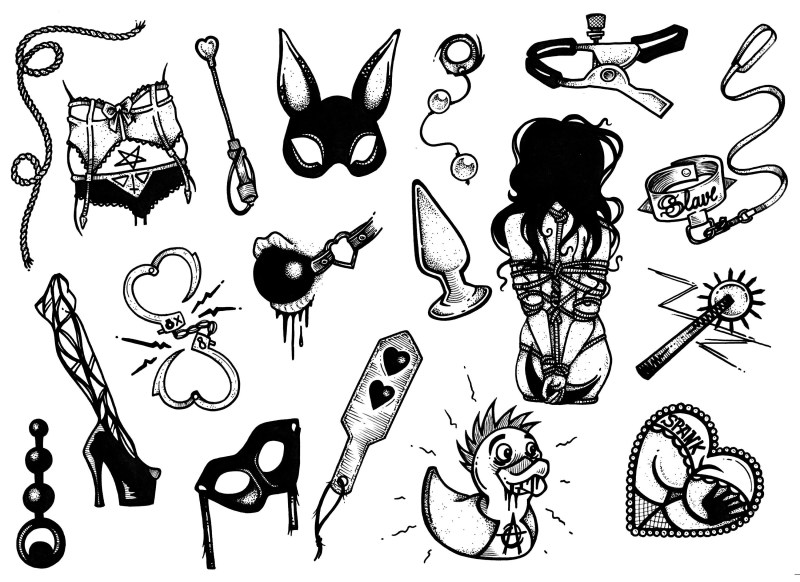 Thematic tattoo BDSM