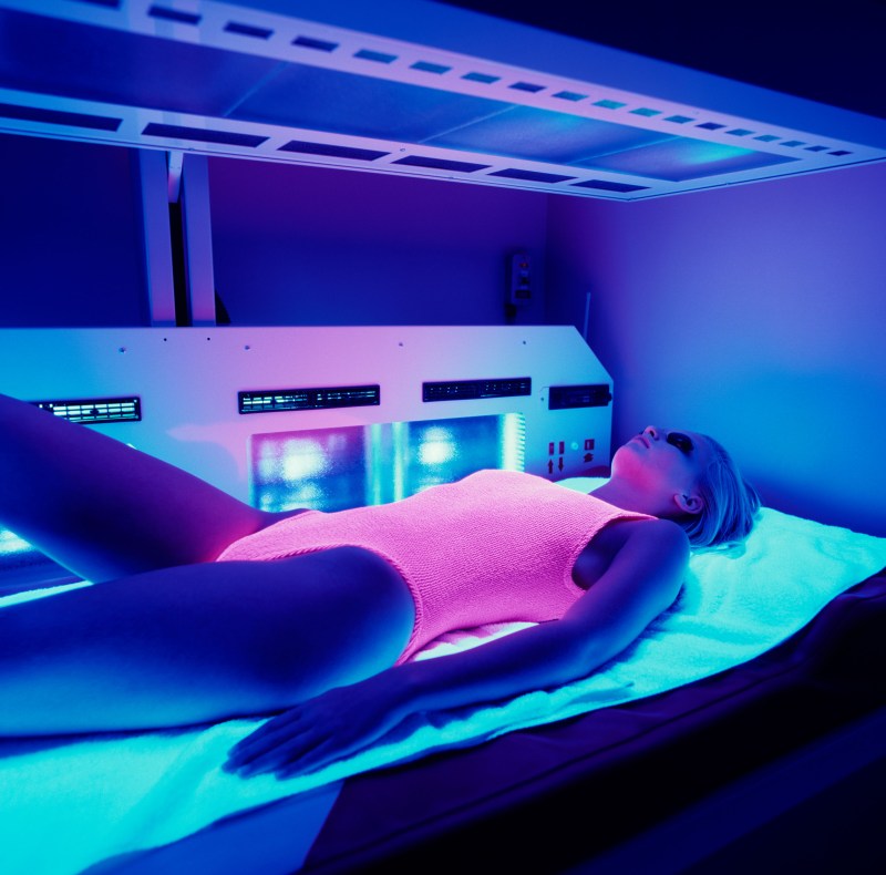 Hidden camera in solarium