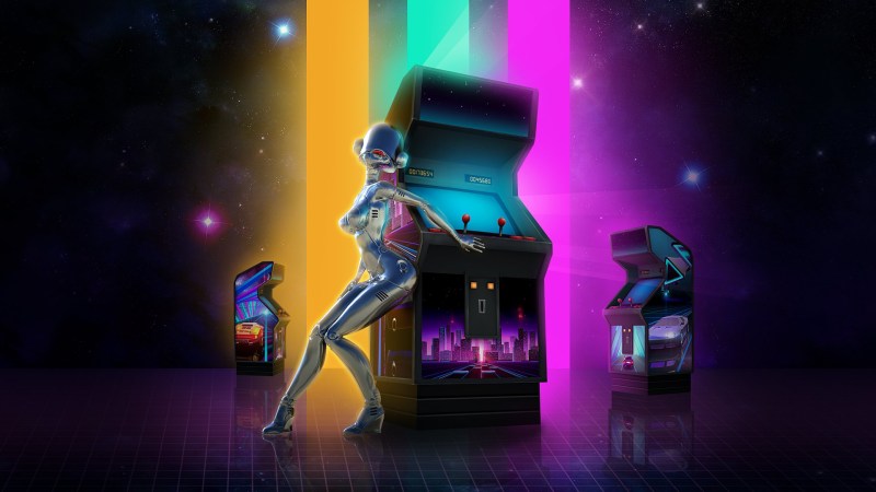 Slot machine retro wave