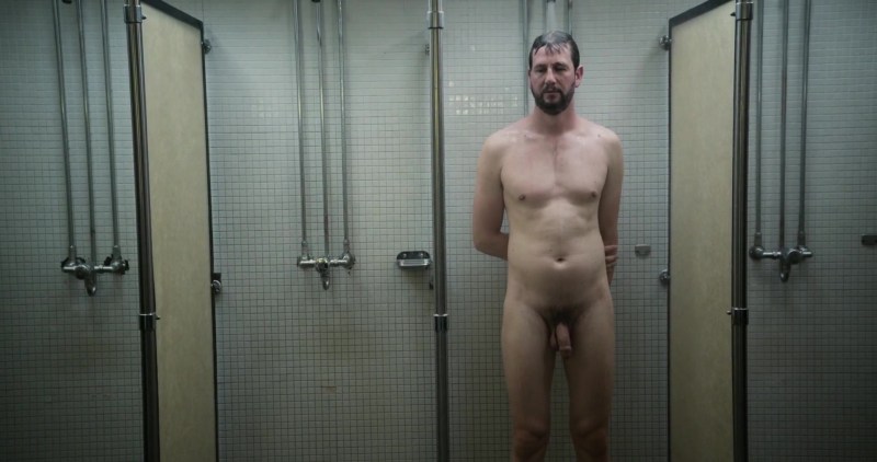 Naked guy in full height