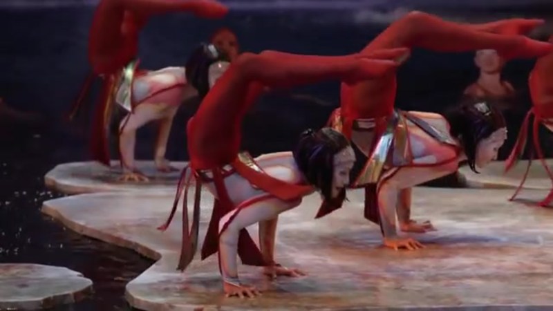 Gymnasts in the circus nude