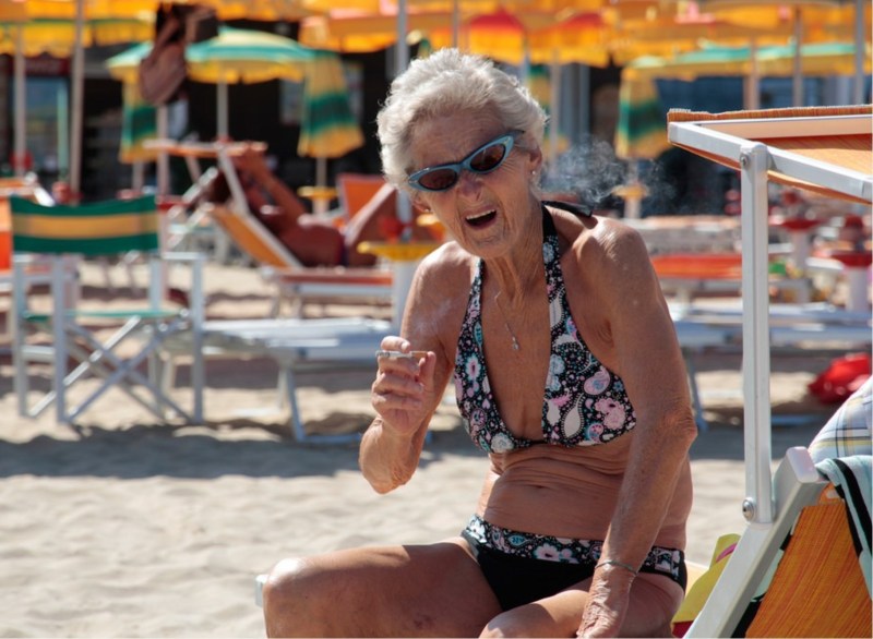 Grandmothers in mini bikins