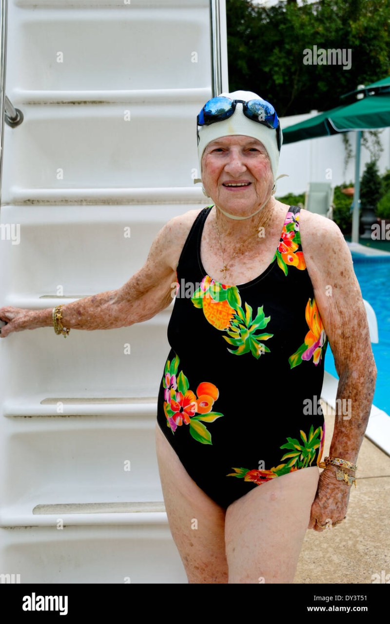 Mature grandmothers in swimsuits
