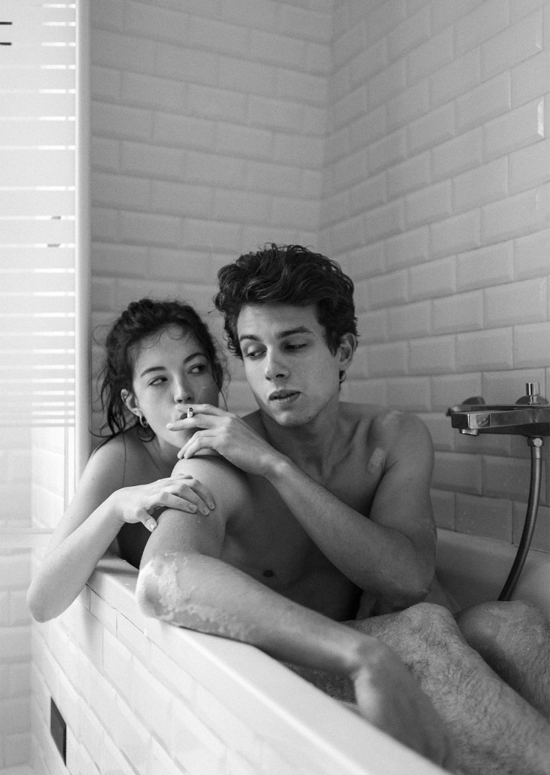 Haley-Marie Koppin in a dressing gown