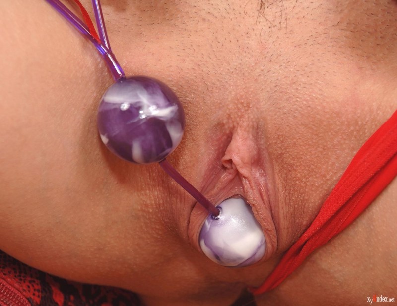 Metal balls in vagina