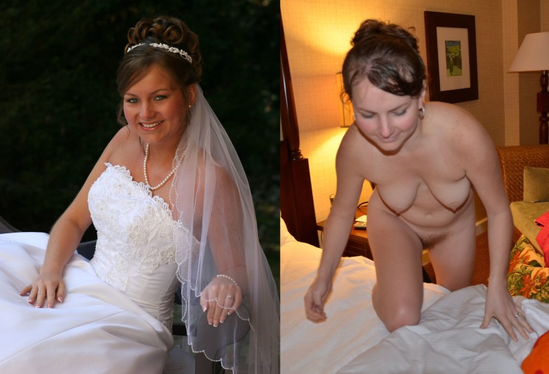 The bride undressed at the wedding