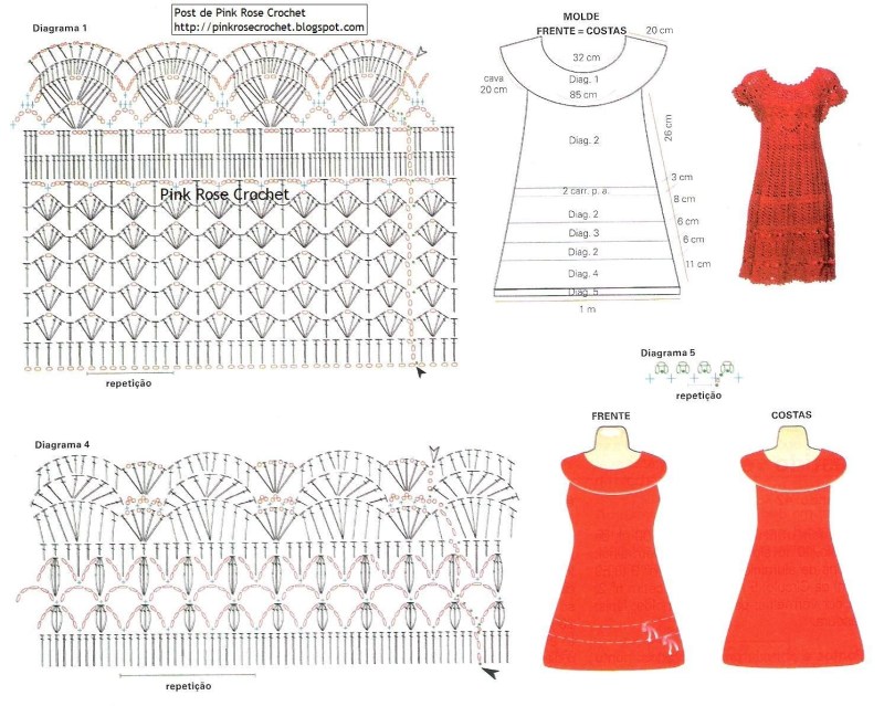 Crochet dress scheme