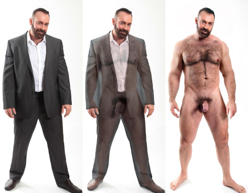 Naked man with a lying member