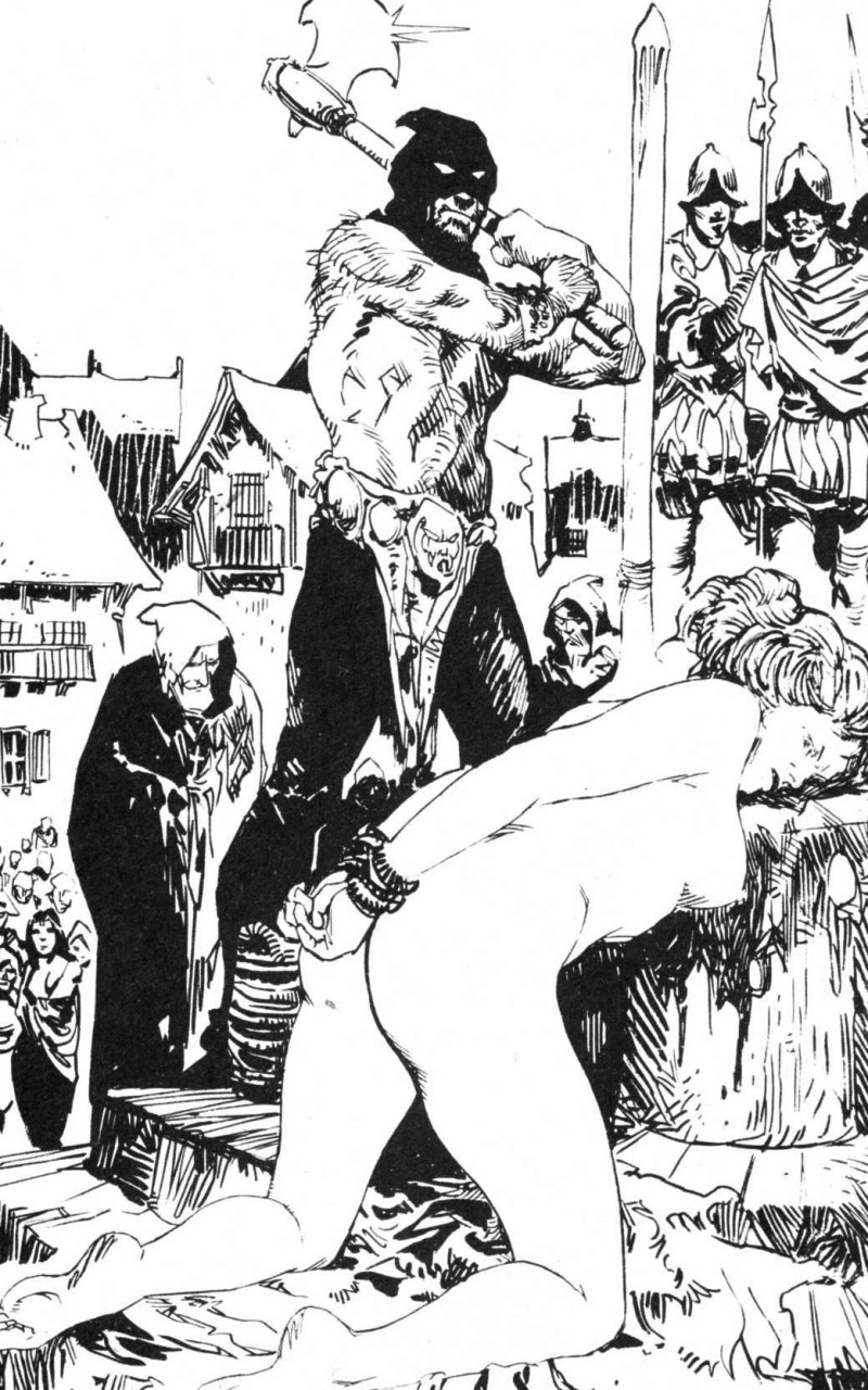 Girl in the blocks of BDSM