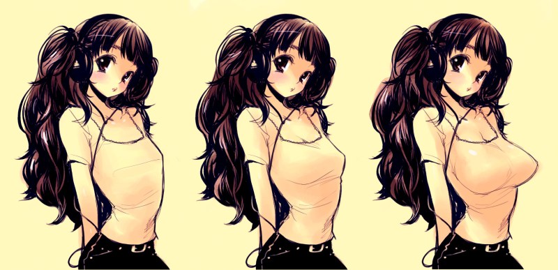 Anime breast size of girls