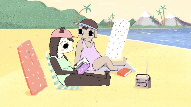 Masturbation of girls on the beach