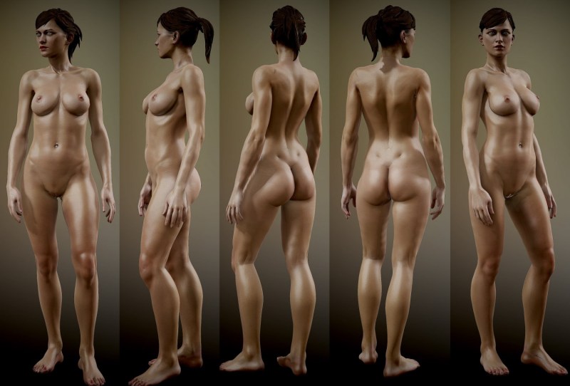 Naked women from different angles