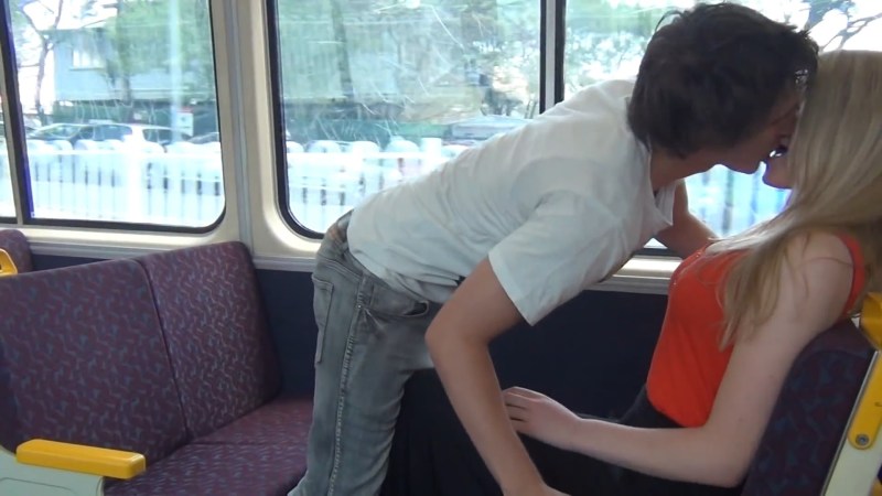 Anal fuck on the train