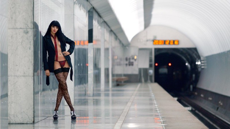 Tess Lyndon on the train