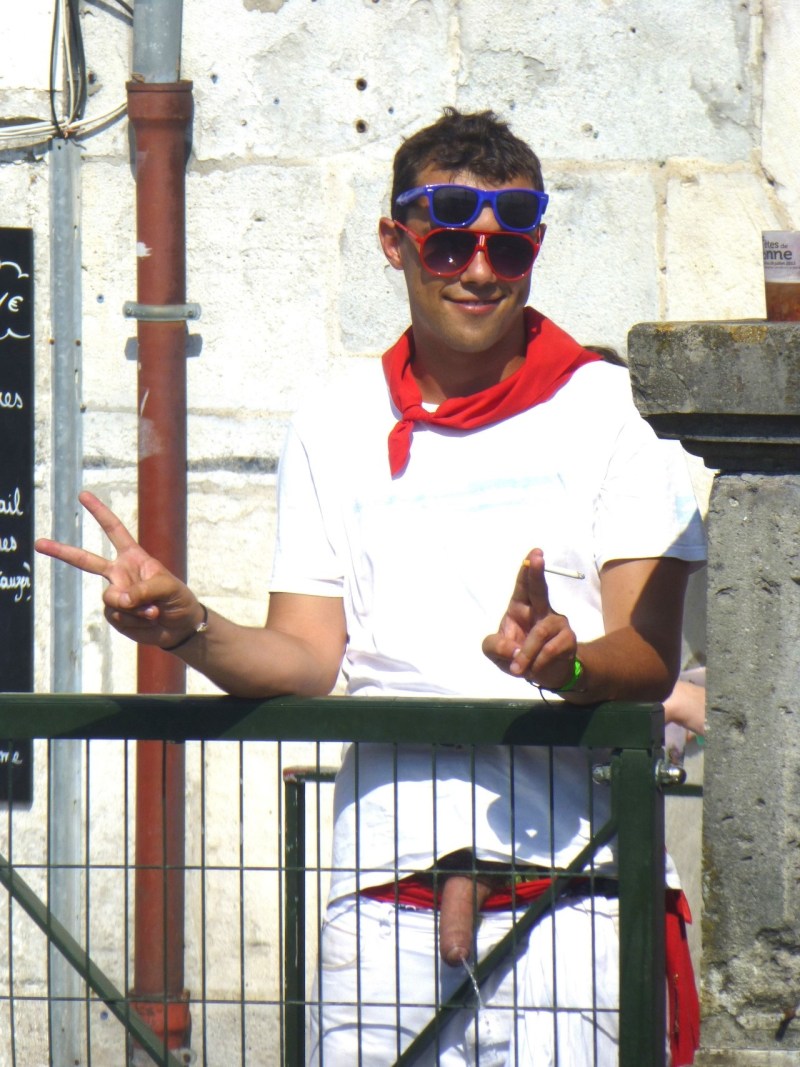 Huge cock in a public place